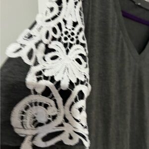 Gray and white stylish tee